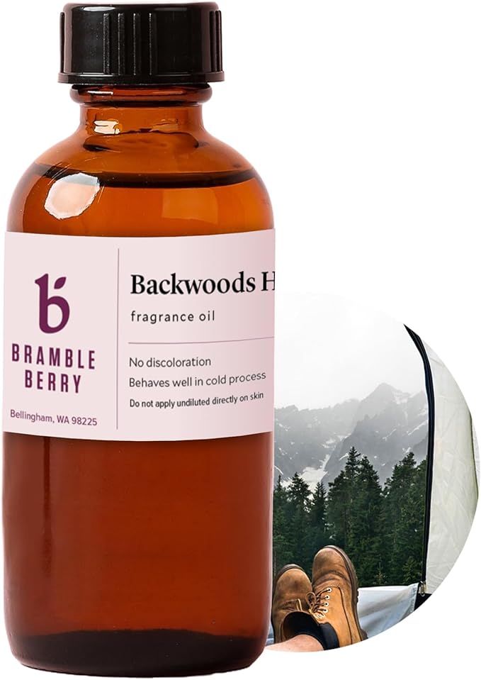 Backwoods Hike Fragrance Oil 2 oz | Earthy Cedar, Patchouli & Spice Scent with Amber & Lavender for Soap, product image