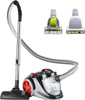 Bagless Canister Vacuum Cleaner with Powerful Multi-Surface Suction, Telescoping Wand and Automatic Cord Rewind, Lightweight