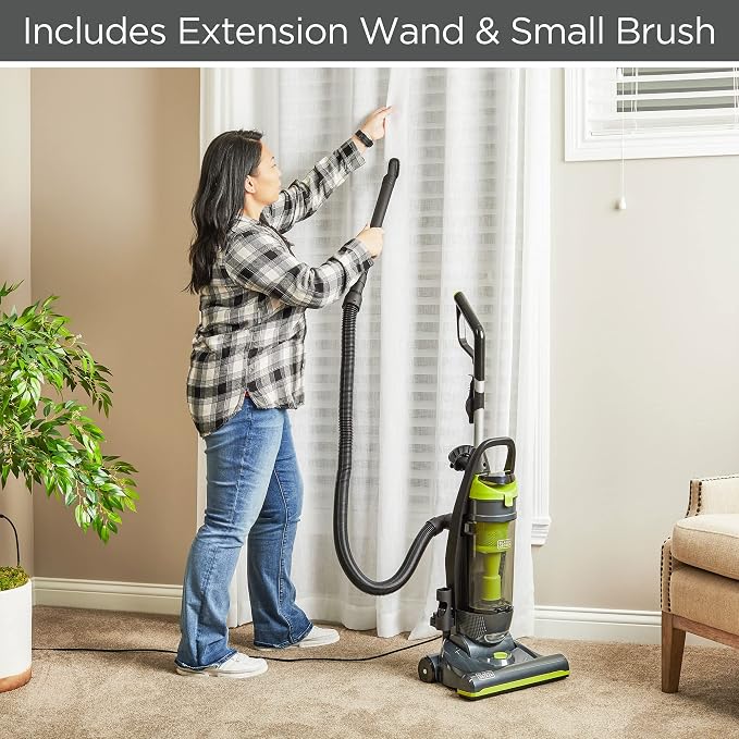 Bagless Upright Vacuum Cleaner with Anti-Allergen HEPA Filer, Corded 1,200 Watt Motor & 5-Position Carpet Height Settings