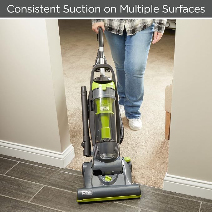 Bagless Upright Vacuum Cleaner with Anti-Allergen HEPA Filer, Corded 1,200 Watt Motor & 5-Position Carpet Height Settings