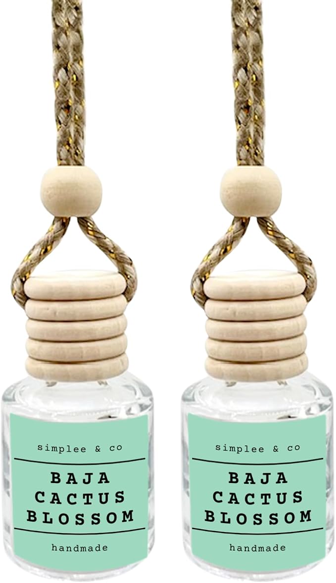 Baja Cactus Blossom, Car Air Hanging Essential Oil Diffuser, Car Air Freshener Diffuser with Long Lasting Essential Oils