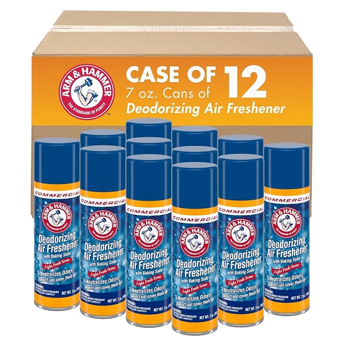Baking Soda Air Freshener, Light Fresh, 7 Oz Aerosol Spray, 12/Carton, product image