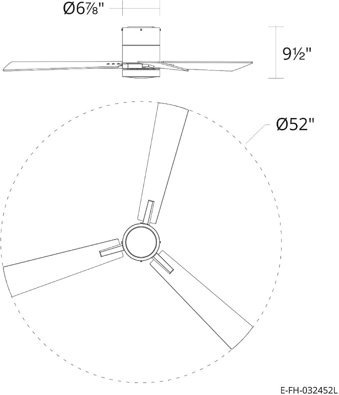 Bali 52in 3-Blade Smart Indoor or Outdoor Flush Mount Ceiling Fan 2700K-6000K CCT Tunable Range LED Light Kit in Matte White