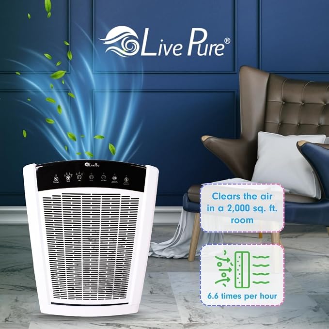 Bali Series Multi-Room Whole House Large Console Air Purifier, True HEPA Filter Captures Allergens, Smoke, Mold, Pollen