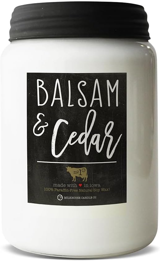 Balsam & Cedar - 26oz Beeswax and Soy Candles - Farmhouse Collection - 100% Natural, product image