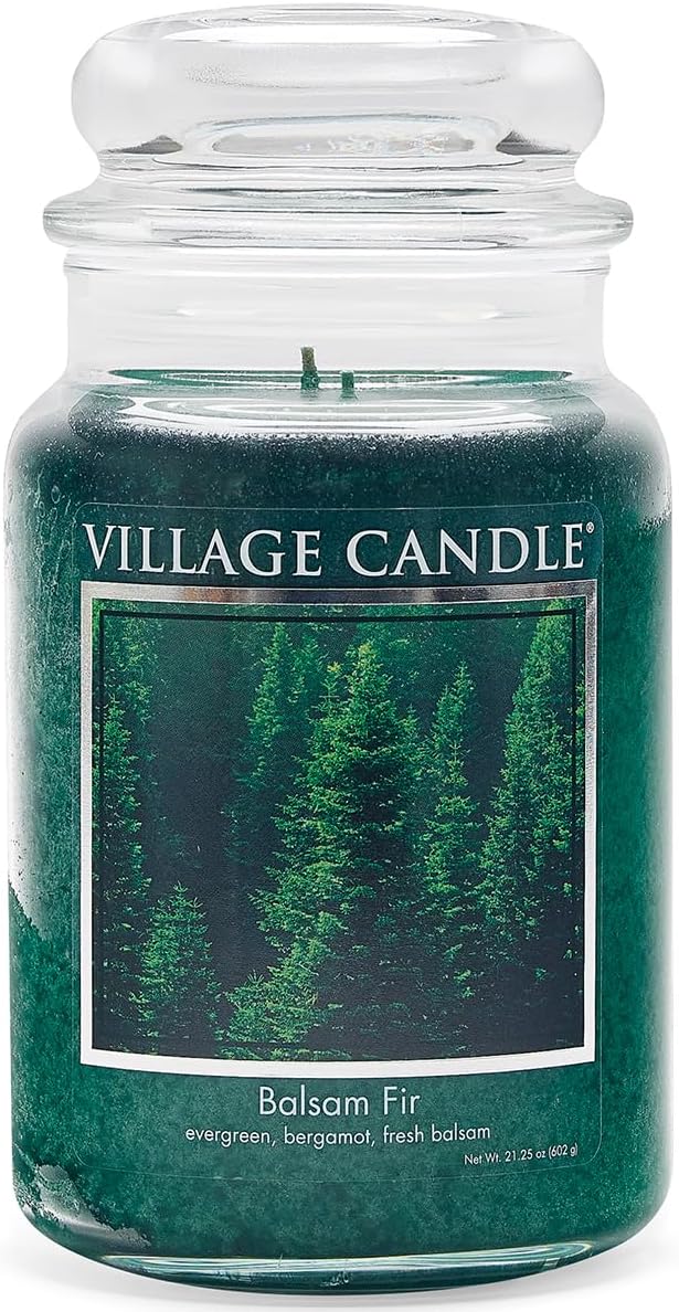 Balsam Fir Large Apothecary Jar, Scented Candle, 21.25 oz., Green 21.25 oz cotton Green, product image