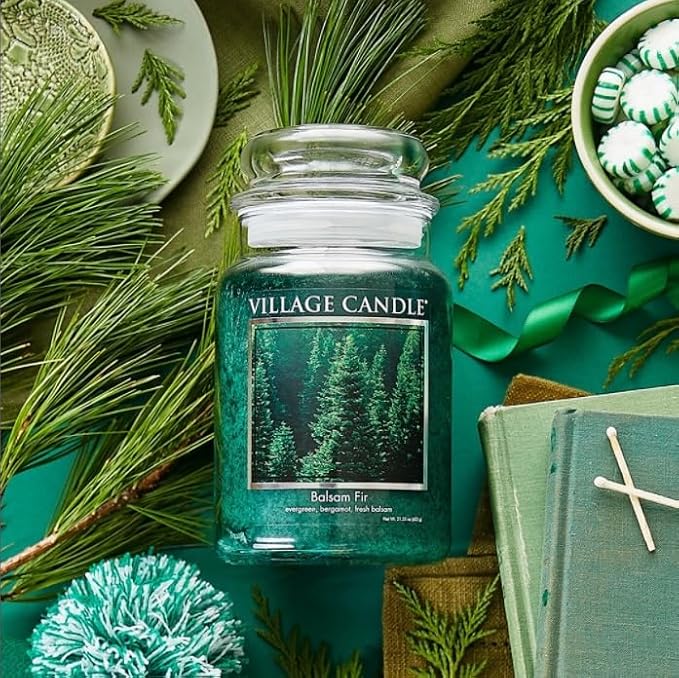 Balsam Fir Large Apothecary Jar, Scented Candle, 21.25 oz., Green 21.25 oz cotton Green, alternate product view 2