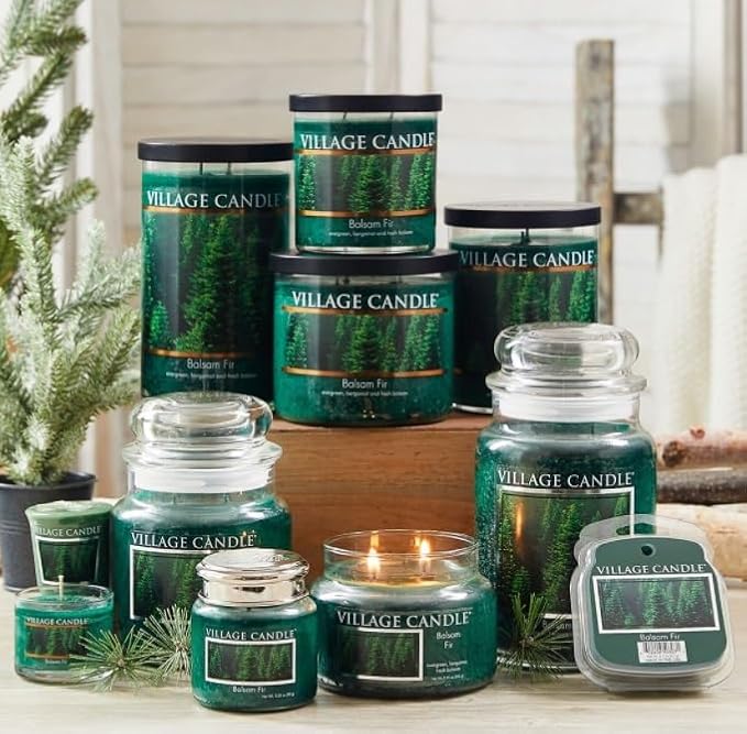 Balsam Fir Large Apothecary Jar, Scented Candle, 21.25 oz., Green 21.25 oz cotton Green, alternate product view 3