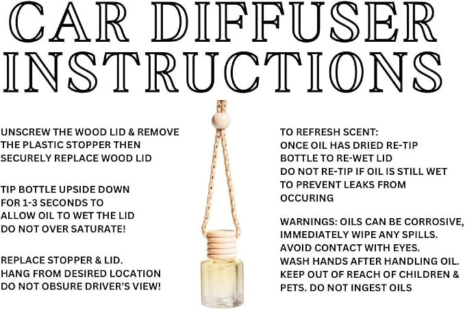 Bamboo and Coconut Hanging Car Air Freshener – Long Lasting Essential Oil Diffuser for Car, Closet, alternate product view 5