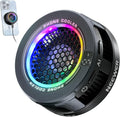 Basics Magnetic Phone Cooler, Low Noise USB Cooling Fan with Smart Temp Control, RGB Light, Magnetic Ring & Clip Compatible