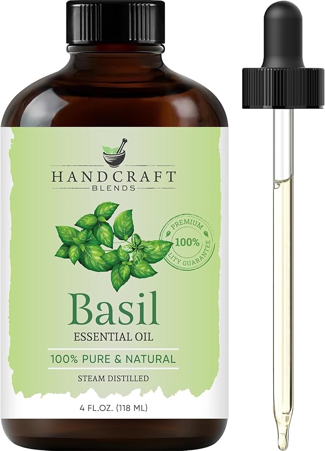 Basil Essential Oil – Huge 4 Fl Oz – 100% Pure and Natural – Premium Grade Essential Oil for Diffuser and Aromatherapy