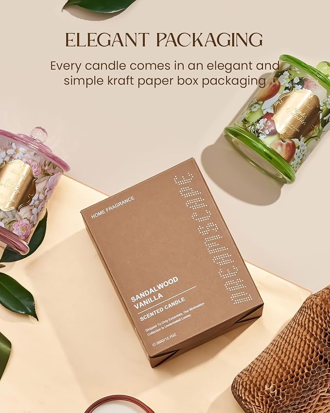 Basil Ginger Scented Candles, Plant-Based Soy Candles made from natural materials Soot-Free, alternate product view 5