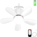 Battery Operated Ceiling Fan Light, Portable Ceiling Fan with Remote, Wireless Rechargeable Gazebo Fan Light for Outdoor, for