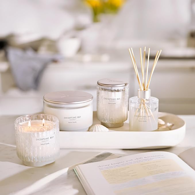 Bay, 11oz Ocean Retreat Scented Candle, Mood Evoking Fragrance, Textured Sea Glass-Inspired Jar, Premium Soy, alternate view