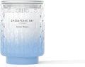 Bay, 8oz Serene Waters Scented Candle, Mood Evoking Fragrance, Textured Sea Glass-Inspired Jar, Premium Soy