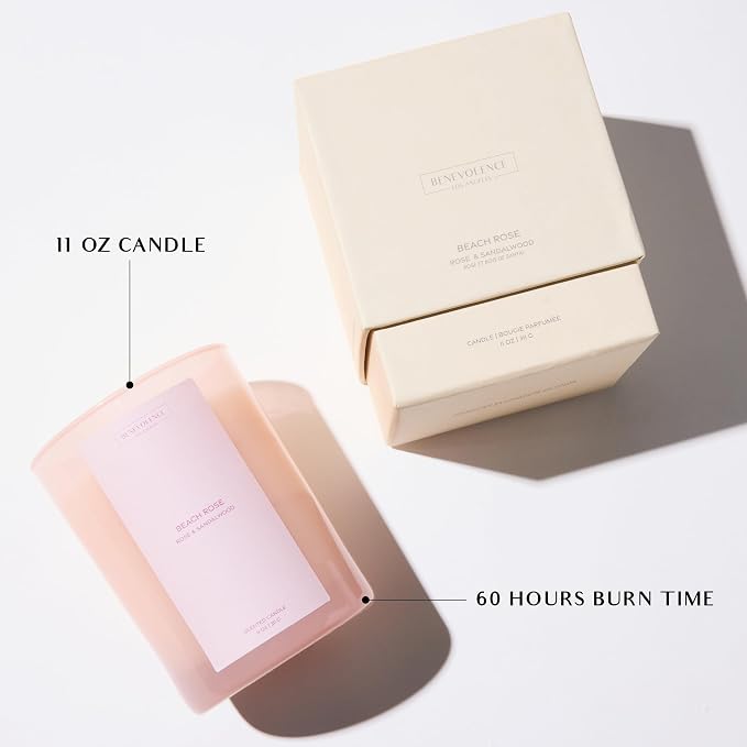 Beach Rose Gift Box | Candle, Room Spray & Reed Diffuser | Rose & Sandalwood | Elegant Home Fragrance | Ready for Gifting