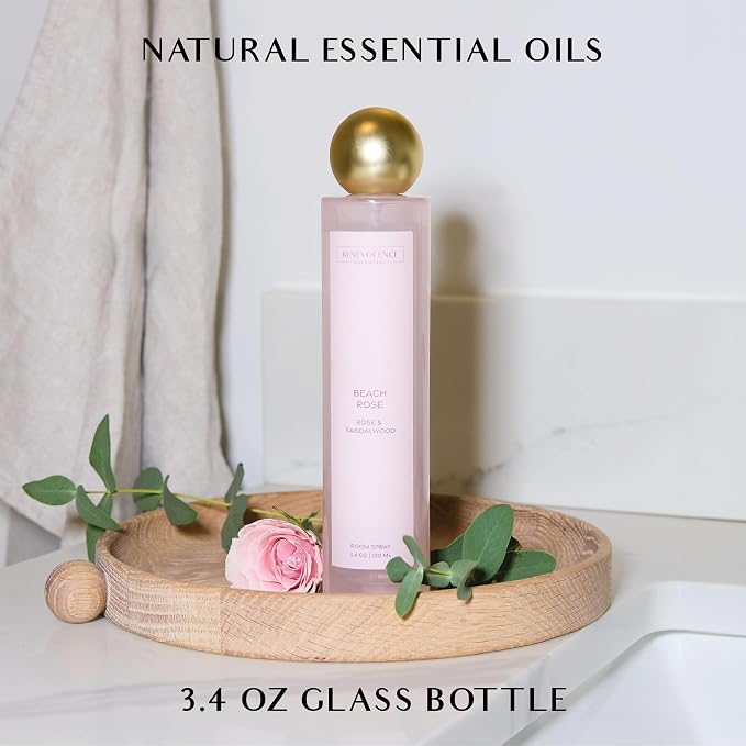 Beach Rose Gift Box | Candle, Room Spray & Reed Diffuser | Rose & Sandalwood | Elegant Home Fragrance | Ready for Gifting