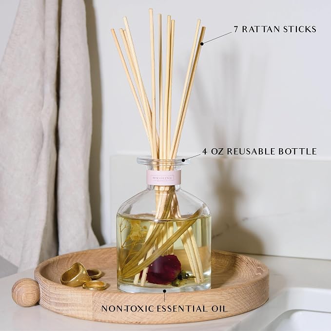 Beach Rose Gift Box | Candle, Room Spray & Reed Diffuser | Rose & Sandalwood | Elegant Home Fragrance | Ready for Gifting