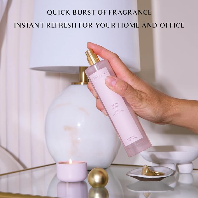 Beach Rose Gift Box | Candle, Room Spray & Reed Diffuser | Rose & Sandalwood | Elegant Home Fragrance | Ready for Gifting