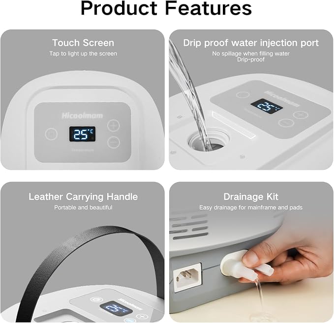 Bed Cooling System with Portable Cooling Mattress & Heater 54-115 °F, Safe Water Circulation, Low Energy, Quiet, alternate