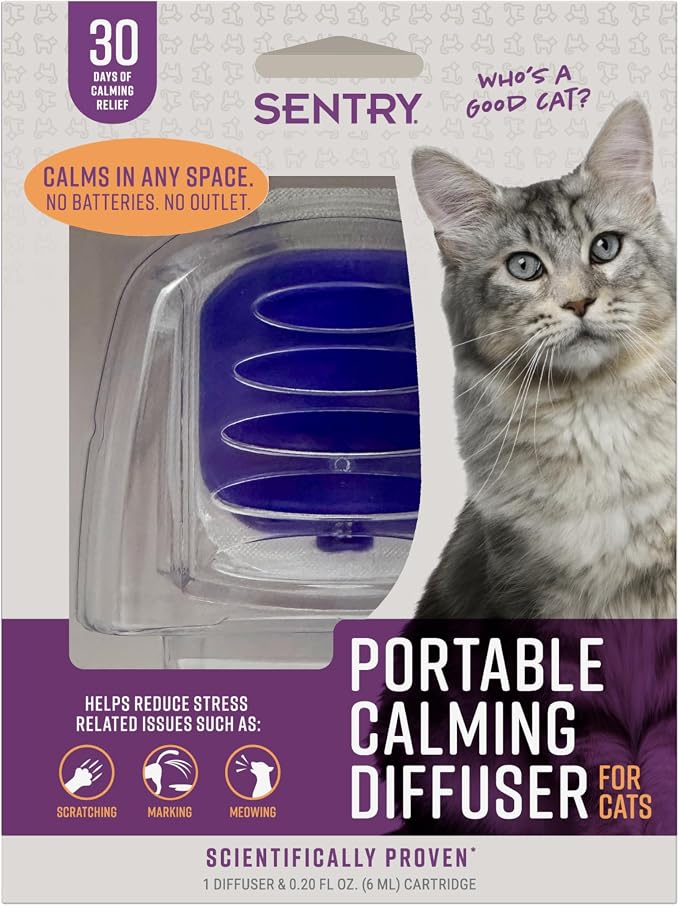 Behavior Portable Calming Diffuser for Cats, Reduces Stress and Bad Behavior with Calming Pheromones, Easy-to-use Portable
