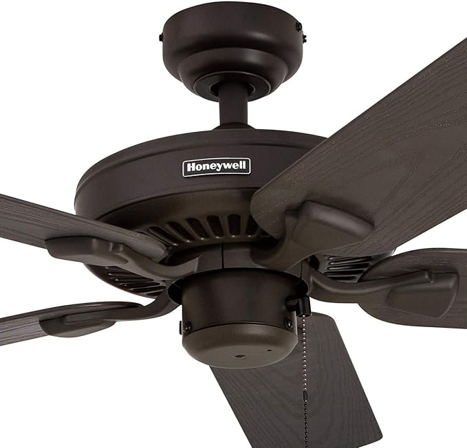 Belmar 52 Inch Ceiling Fan Without Light, Outdoor Ceiling Fan with Pull Chain, Tri-Mount Traditional 5 Blade Design, ETL Wet