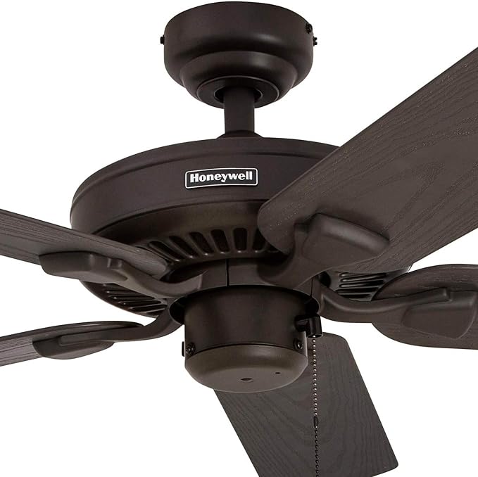 Belmar 52 Inch Ceiling Fan Without Light, Outdoor Ceiling Fan with Pull Chain, Tri-Mount Traditional 5 Blade Design, ETL Wet