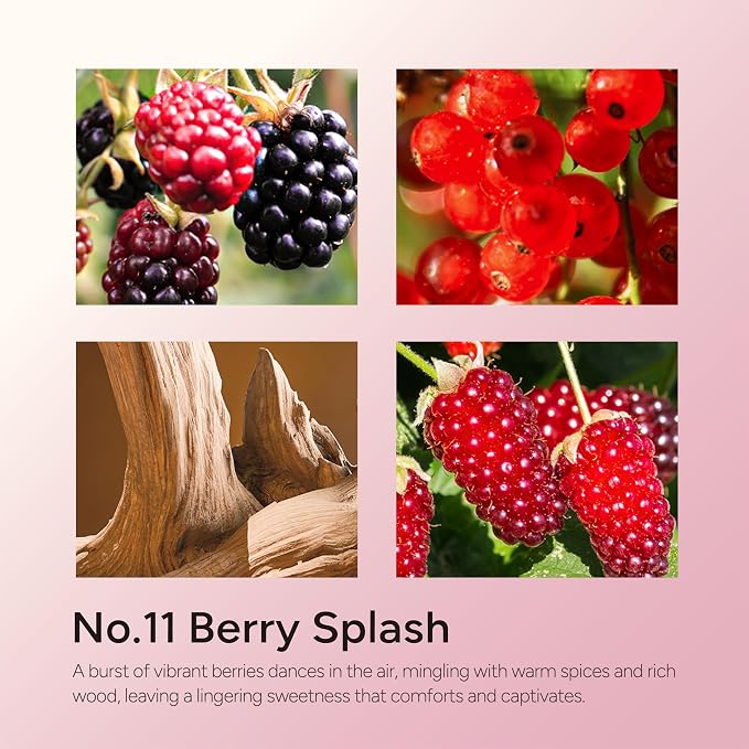 Berry Splash Luxury Scented Candles, 9oz Soy Wax Candles for Home Scented, BlackBerry, Boysenberry & Woods Scent, Long