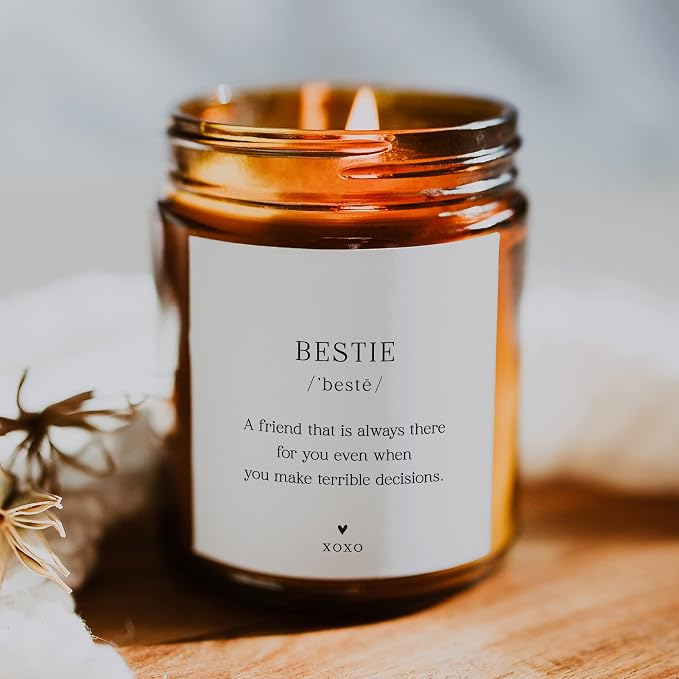 Bestie Candle Gift for Women. Unique -Friend Gifts, Lavender Handmade Scent 100% Soy Wax Perfect for Sister, alternate