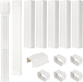 4" W 9 Ft Mini Split Line Set Cover Kit, Decorative PVC Tubing Cover Kit for Mini Split Air Conditioners and Heat