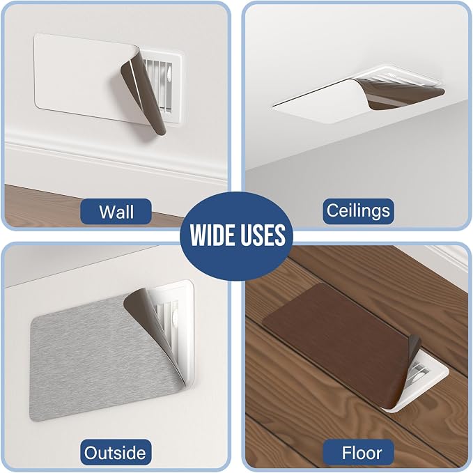 High Strength Magnetic Vent Covers for Home Ceiling, Metallic Air Vent Covers for Floor, Wall, Ceiling Steel