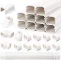 Mini Split Line Set Cover Kit, Decorative PVC Line Cover Kit for Mini Split Air Conditioners and Heat Pumps 3" Wx16.1'