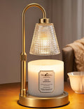 Big Gold Candle Warmer Lamp with Timer, Dimmable Candle Warmer for Home Decor, Height Adjustable Candle Lamp for Jar Candles