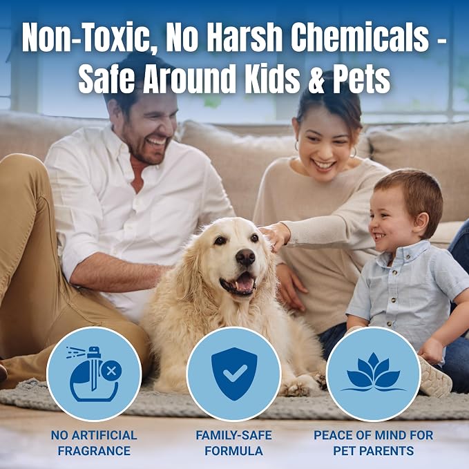 Bioclean Pet Carpet Cleaner & Deodorizer – Eliminates Pet Urine Smell, Stain & Odor Remover, No Residue, Made in USA – 16oz