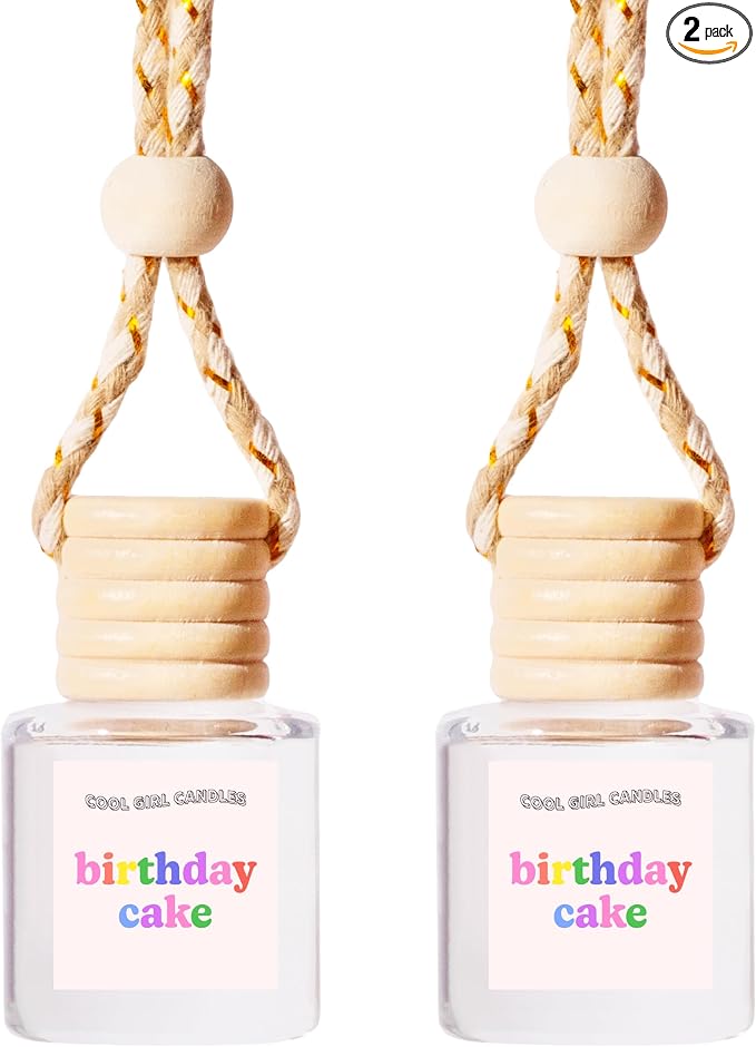 Birthday Cake Car Air Hanging Fragrance Oil Diffuser, Air Freshener for Essential Oils, Scents Aromatherapy Automobile