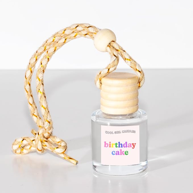 Birthday Cake Car Air Hanging Fragrance Oil Diffuser, Air Freshener for Essential Oils, Scents Aromatherapy Automobile