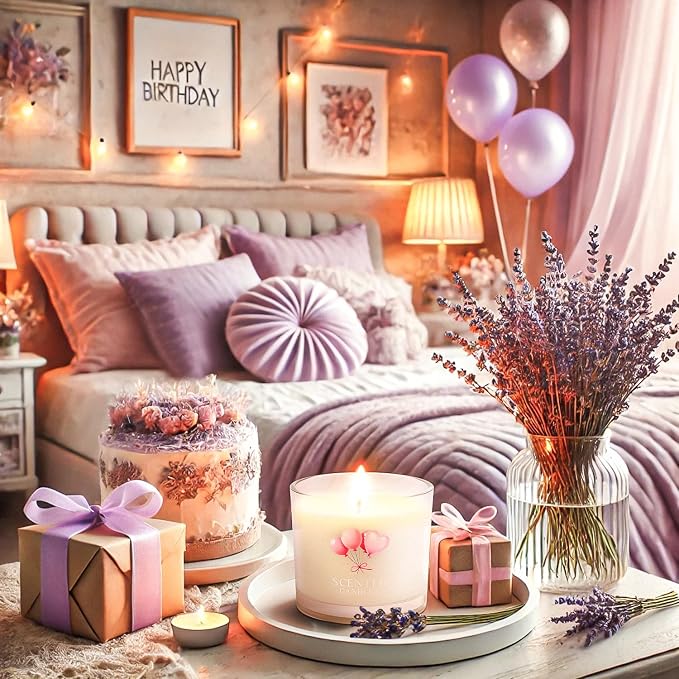 Birthday Candles, Scented Candles Gift Set for Stress Relief, 6 Votive Candles for Women and Men, alternate product view 4