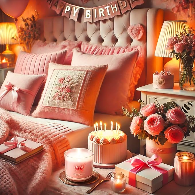 Birthday Candles, Scented Candles Gift Set for Stress Relief, 6 Votive Candles for Women and Men, alternate product view 5