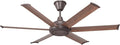 Bison 60" Ceiling Fan with LED Light, Oil Rubbed Bronze (ORB) Motor, Walnut Foils, WiFi Smart Control, Modern Indoor Fan