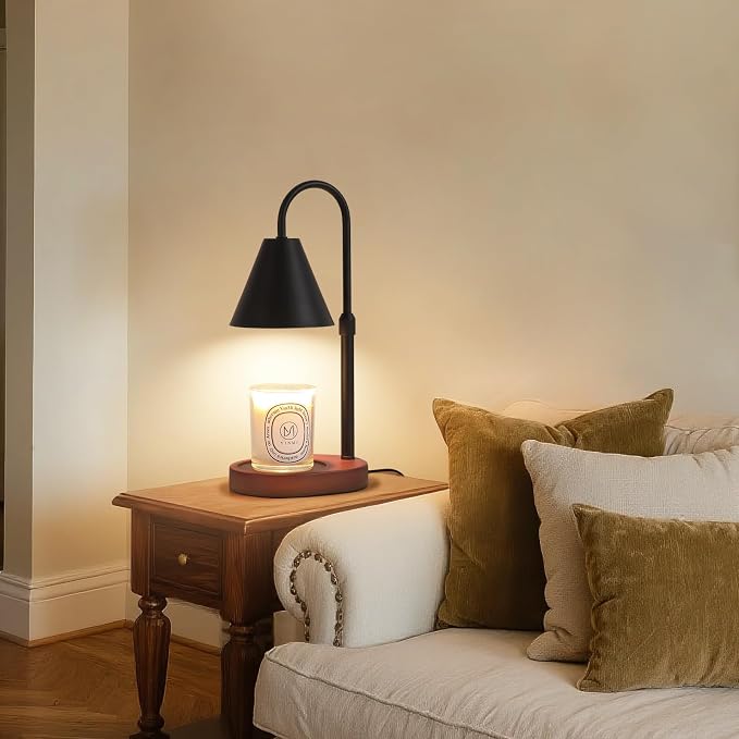 Black Candle Warmer Lamp with Timer and Dimmer,Mother's Day/Birthday/Christmas Gifts for Mom/Wife,Electric Wax Melt