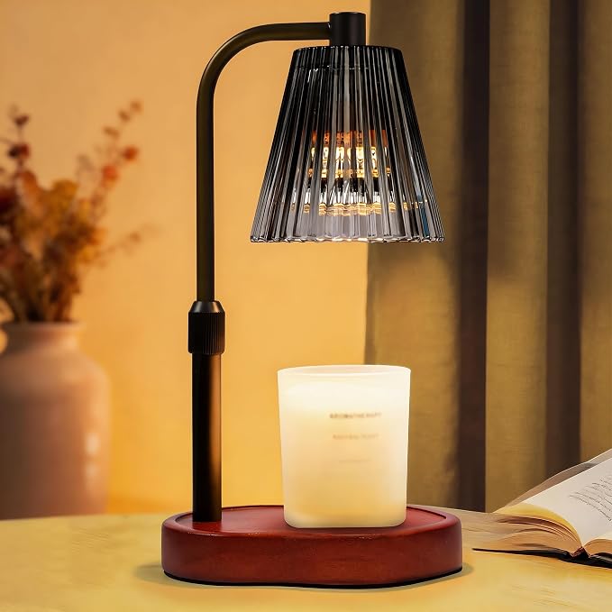 Black Candle Warmer Lamp with Timer, Birthday Gifts for Women Mom, Height Adjustable for Jar Candles, product image