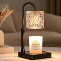 Black Candle Warmer Lamp with Timer -Dimmable Adjustable Height Wax Melt Warmer for Jar Candles,Vintage Home Decor with