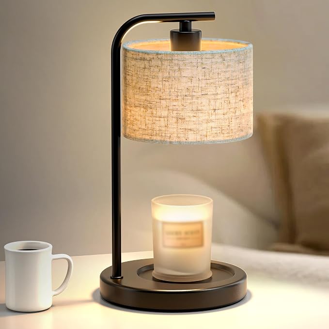 Black Candle Warmer Lamp with Timer Dimmer, Electric Candle Warmer Wax Heater, Birthday Gifts for Women Her Mom, House