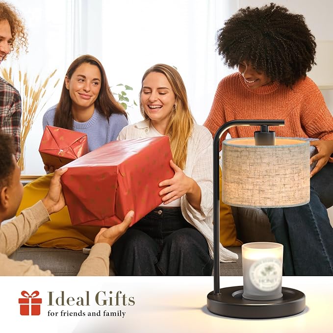 Black Candle Warmer Lamp with Timer Dimmer, Electric Candle Warmer Wax Heater, Birthday Gifts for Women Her Mom, House