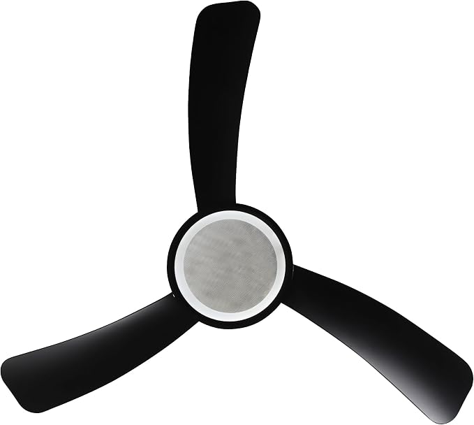 Black Ceiling Fans with Lights and Remote, 52 inch Ceiling Fan with Light, Quiet Reversible DC Motor, 3CCT, 6 Speeds Indoor &