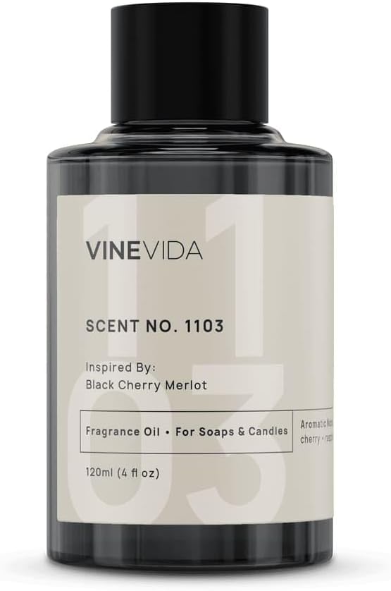 Black Cherry Merlot Fragrance Oil for Candle Making & Soap Making, Perfume Oils, Soy Wax Scents, Bath Bombs, Kitchen, Lotion