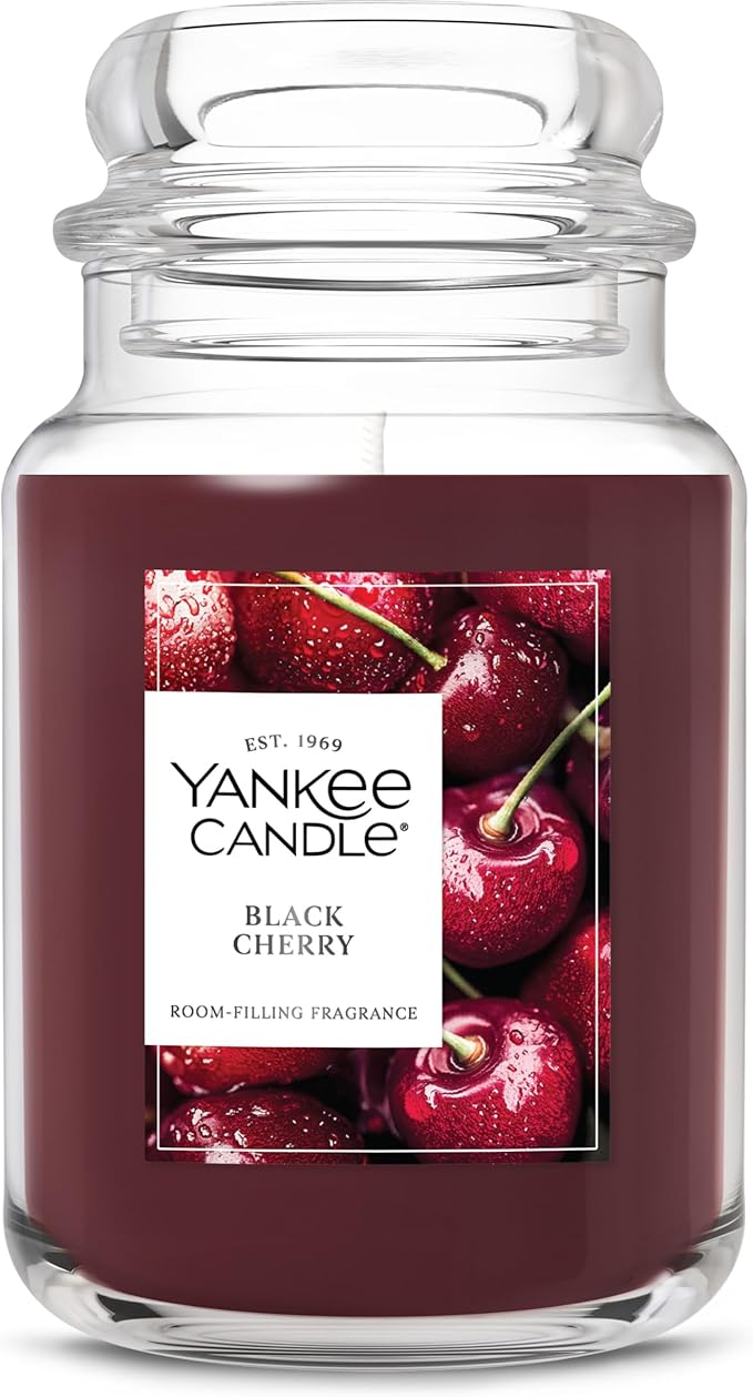 Black Cherry, Scented Candle, 22oz Large Jar with up to 150 Hour Burn Time, Giftable, product image