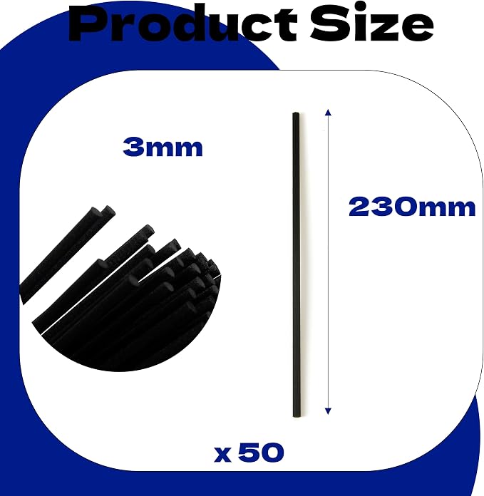 Black Fibre Reed Diffuser Sticks 50pcs 23cm x 3mm Black Fibre Reed Diffuser Sticks Thick Diffuser Reeds Sticks Diffuser