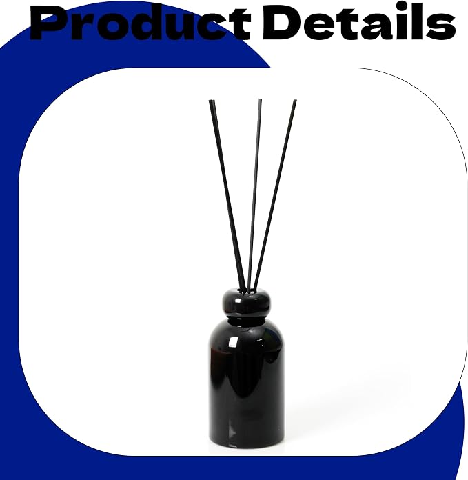 Black Fibre Reed Diffuser Sticks 50pcs 23cm x 3mm Black Fibre Reed Diffuser Sticks Thick Diffuser Reeds Sticks Diffuser