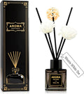 Black Glass Bottle Scent Diffuser, 1.7 oz Reed Diffuser with Sticks, Home Fragrance for Bookshelf, Bedroom Vanity, product